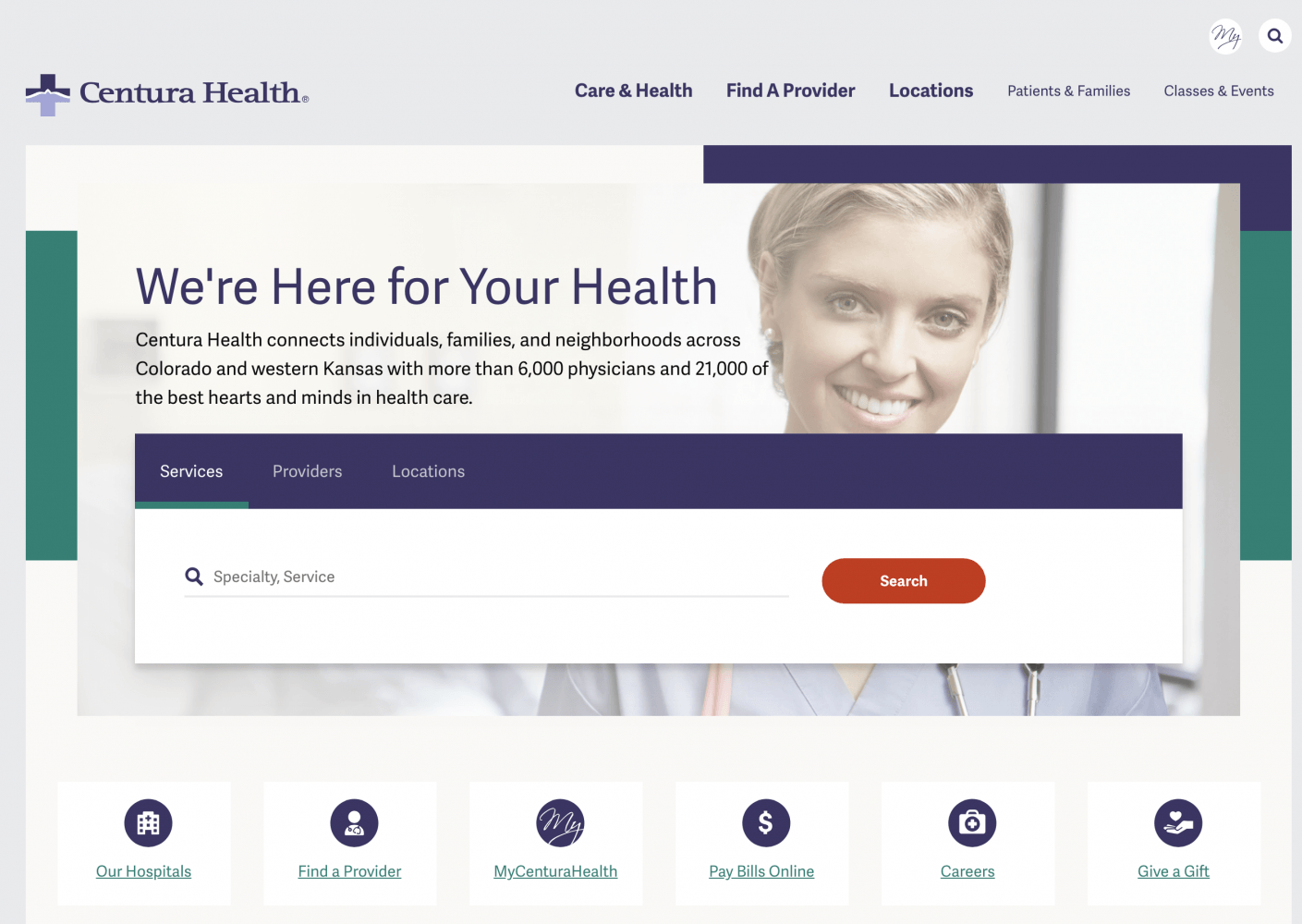 centuralhealth- وبسایت‌های بهداشت و درمان در وردپرس