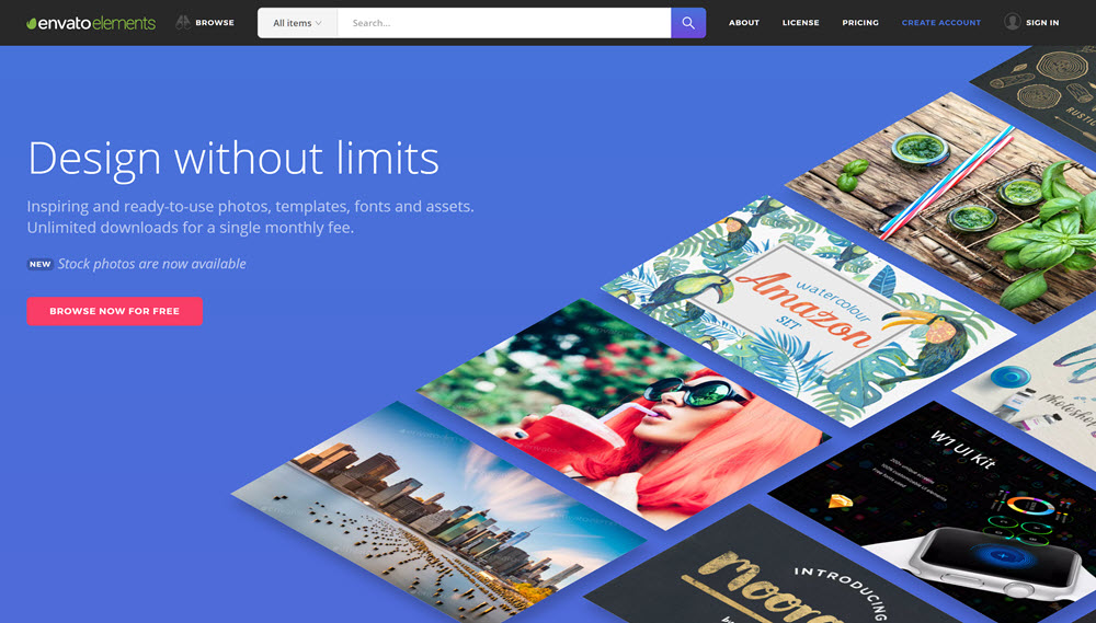 تضاویر سایت Envanto Elements از سایت های دانلود تصویر با کیفیت