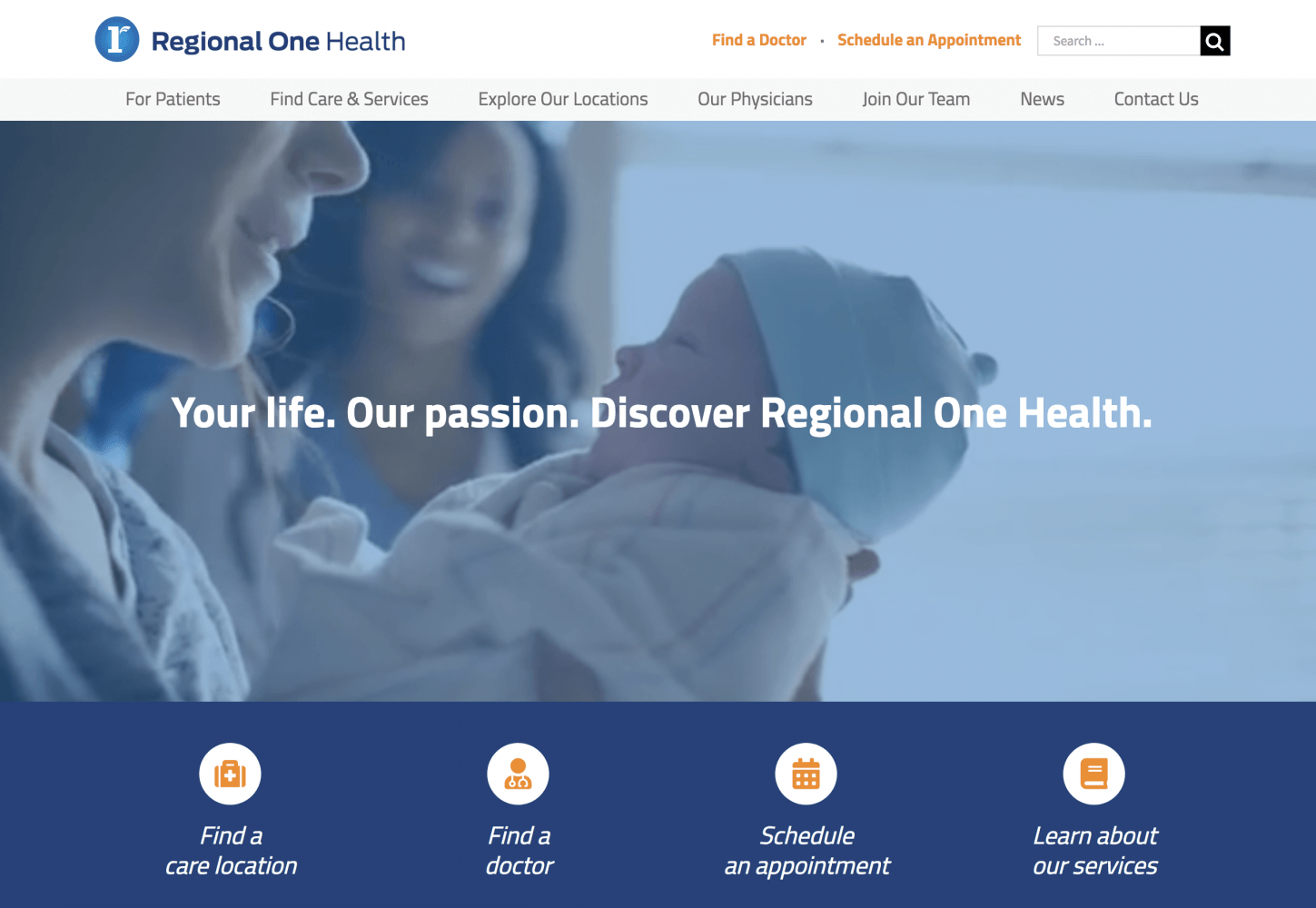 regionehealth-وبسایت‌های بهداشت و درمان در وردپرس