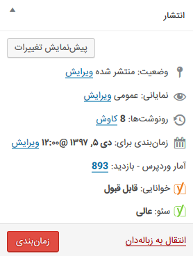 ویژگی مخفی در وردپرس -Scheduled Posts