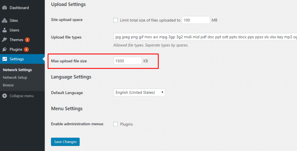 خطای upload_max_filesize