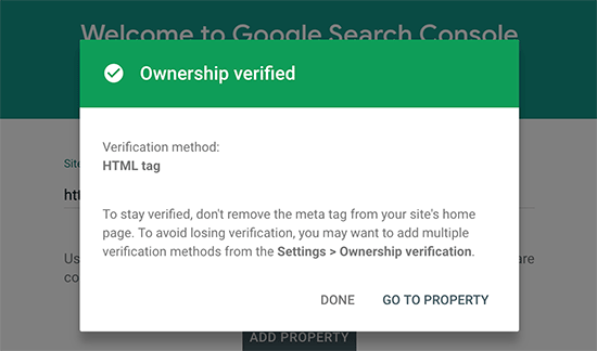 google search console