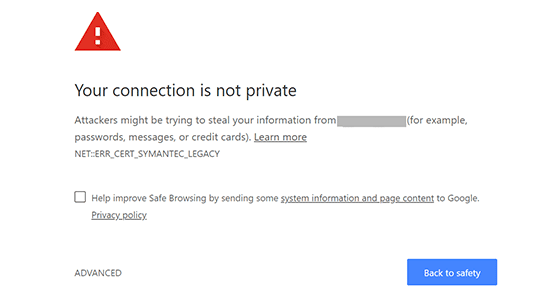 رفع خطای Your Connection is Not Private