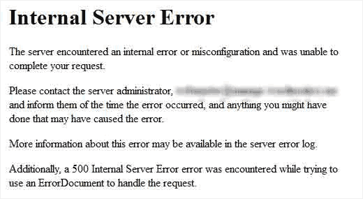 خطای داخلی سرور با عنوان Internal Server Error که از خطاهای متداول وردپرس است