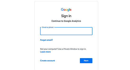 ثبت نام در گوگل آنالیتیکس