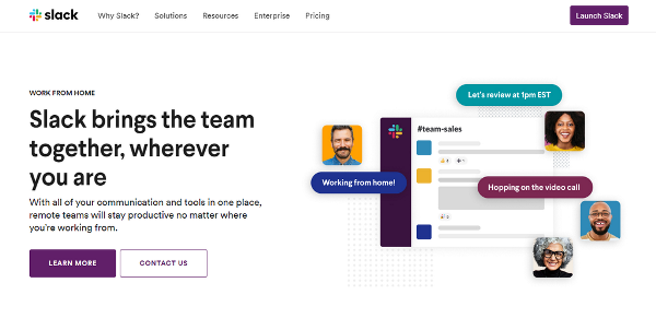 Slack نرم افزار دورکاری آنلاین