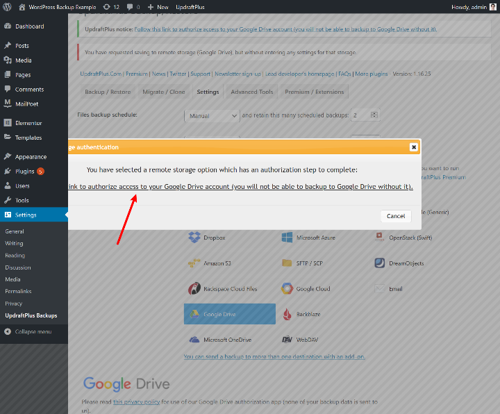 پشتیبان گیری وردپرس