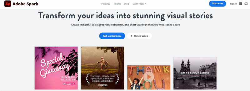 Adobe Spark نرم افزار طراحی گرافیک