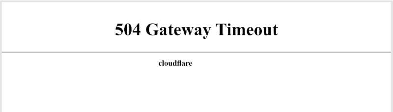 504 Gateway Timeout در Cloudflare 