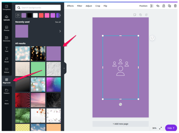 ساخت تصویر پیش زمینه کاور هایلایت در کانوا