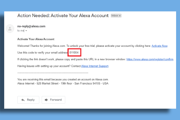 کد فعال سازی حساب الکسا