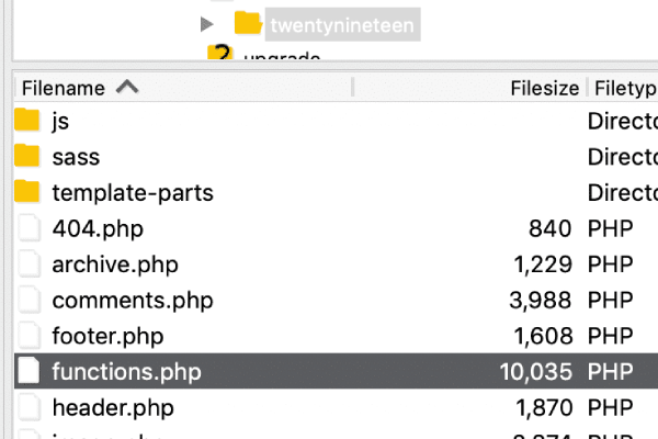 functions.php در پوشه قالب های وردپرس