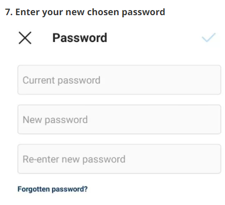 تنظیم رمز عبور برای اینستاگرام