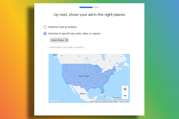 تعیین منطقه جغرافیایی در گوگل ادز