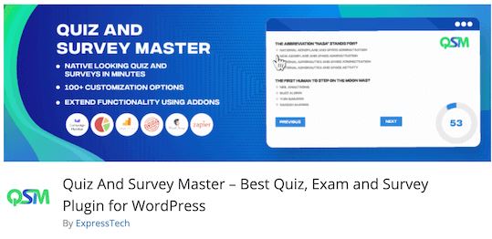 افزونه Quiz And Survey Master