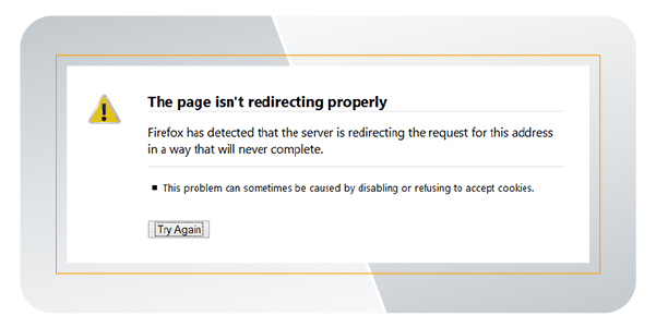 خطای ریدایرکت نشدن صفحه