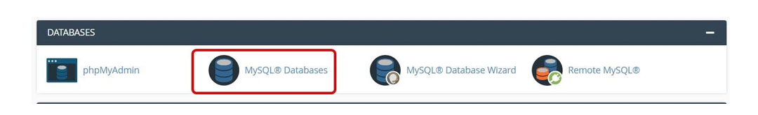 بخش دیتابیس در هاست
