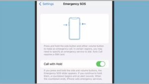 SOS emergency mode on iPhone phones