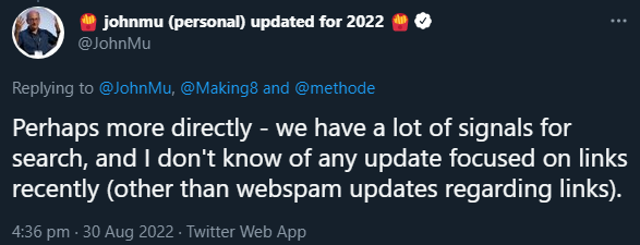 john muller on link building and google updates