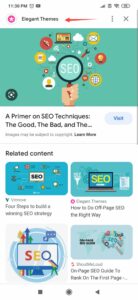 rounded corner icon and title on snippet