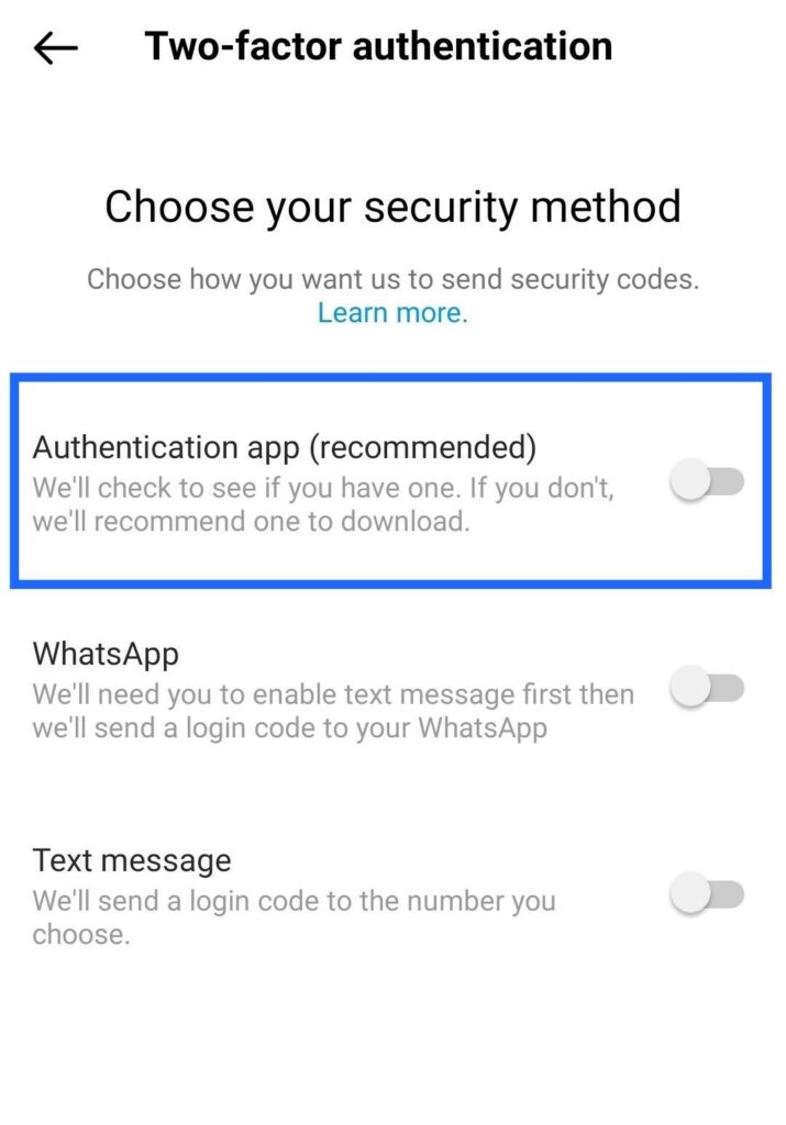 بهترین روش برای فعال سازی کد تایید دو مرحله ای اینستاگرام استفاده از اپلیکیشن های رمز ساز است