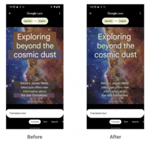 Google Lens translate