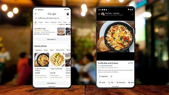 Search for a specific dish