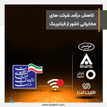 Internet filtering in Iran has reduced the income of Shuttle, Irancell and Mobinnet