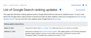 Google Search Ranking Updates List Google Search Central What's new Google Developers