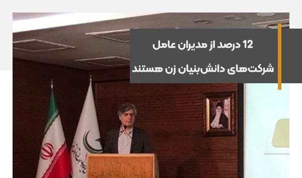 12 درصد از مدیران عامل شرکت‌های دانش‌بنیان زن هستند
