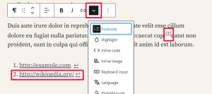 Footnote Block