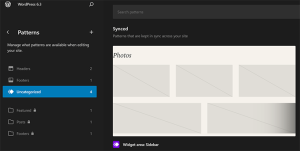 Manage Patterns in Site Editor