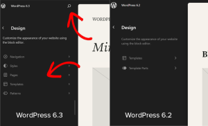 New Navigation in Site Editor