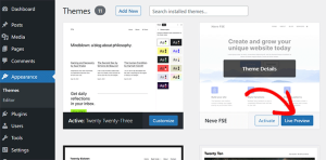 Preview Block Themes in Site Editor