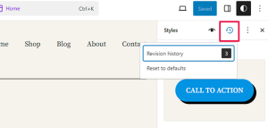 Style Revisions to Easily Undo Changes