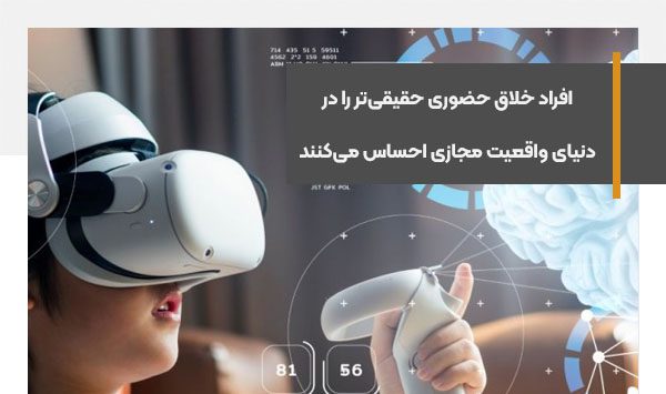 افراد خلاق حضوری حقیقی‌تر را در دنیای واقعیت مجازی احساس می‌کنند