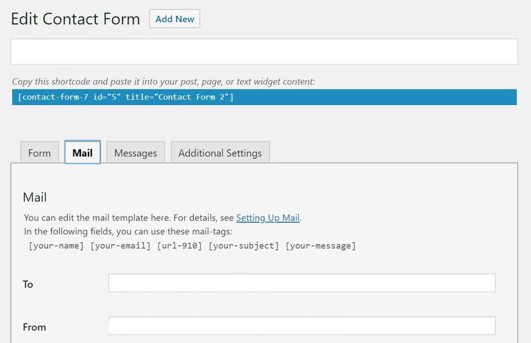 فرم تماس Contact Form 7