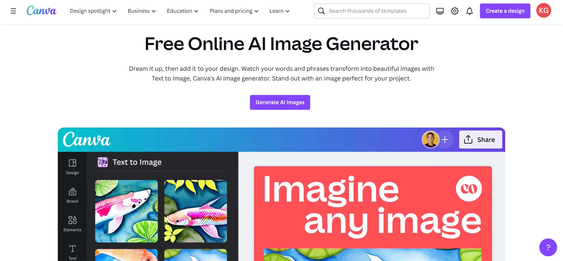 ابزار Canva، جعبه ابزار تصاویر