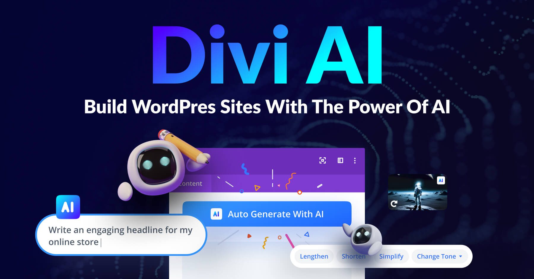 ابزار هوش مصنوعی Divi AI روشی سریع برای تبدیل متن به عکس