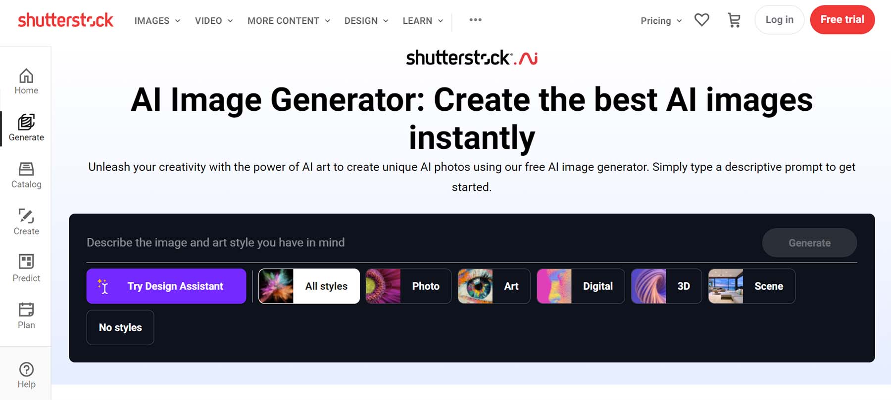 ابزار Shutterstock AI راحی برای تبدیل نوشته به تصاویر