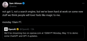 دیرعامل OpenAI می‌گوید که روز دوشنبه به‌روزرسانی‌های جدیدی برای ChatGPT و GPT-4 معرفی خواهند شد