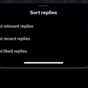The ability to sort answers came to X social network