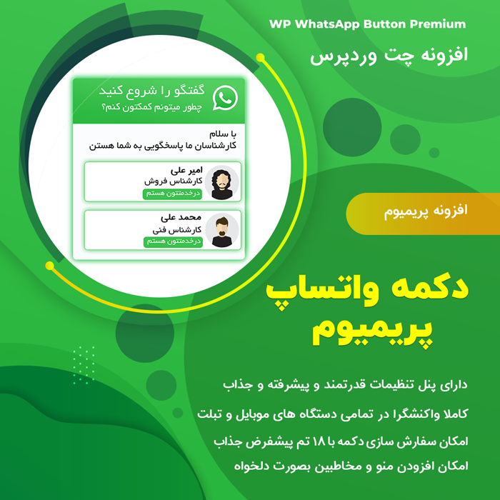 افزونه WP WhatsApp Button