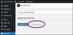 Add Variable Font