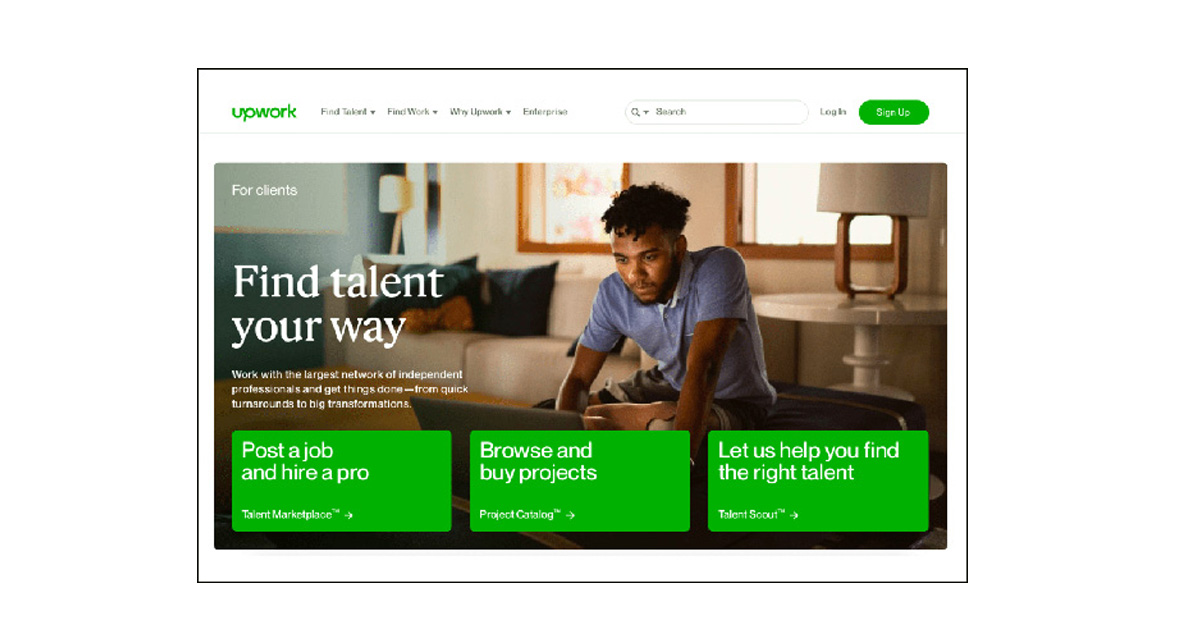 Upwork سایتت فریلنسری