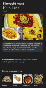 Khoresht mast was registered globally a good opportunity to create Recipe content