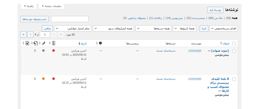 همه نوشته ها