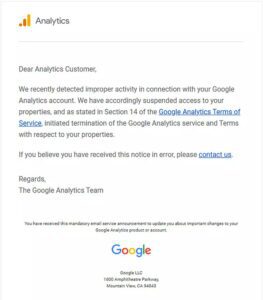 Google Analytics blocks the accounts of Iranian users
