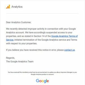 Section 14 of the Google Analytics Terms of Service and restrictions for Iranian users