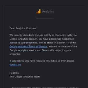 Google Analytics blocks the accounts of Iranian users